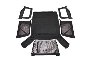 Jeep Wrangler Soft Top - Rough Country - Half Doors - Black - '97-'06 Jeep Wrangler Soft Top - Rough Country - Half Doors - Black - '97-'06